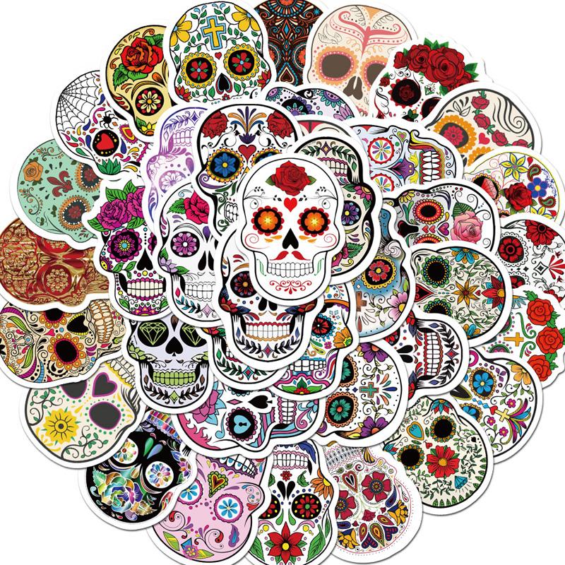 50Pcs The Phantom Terror Skull Graffiti Stickers Waterproof Pvc Laptop Suitcase Refrigerator Skateboard Decoration Stickers