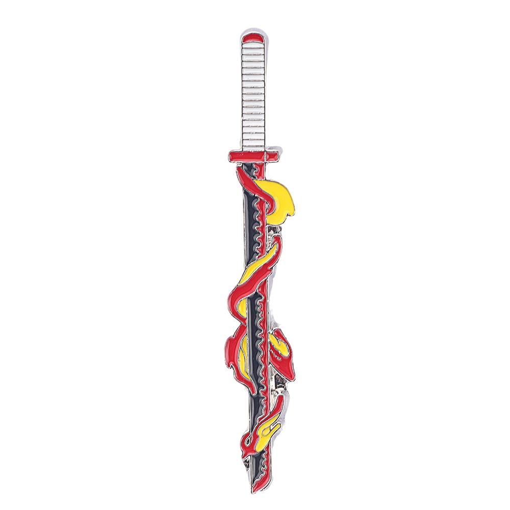 Anime Demon Slayer Sword Enamel Brooch Cute Metal Clothing Pin Backpack Badge Fashionable Jewelry Accessories Gift For Friends
