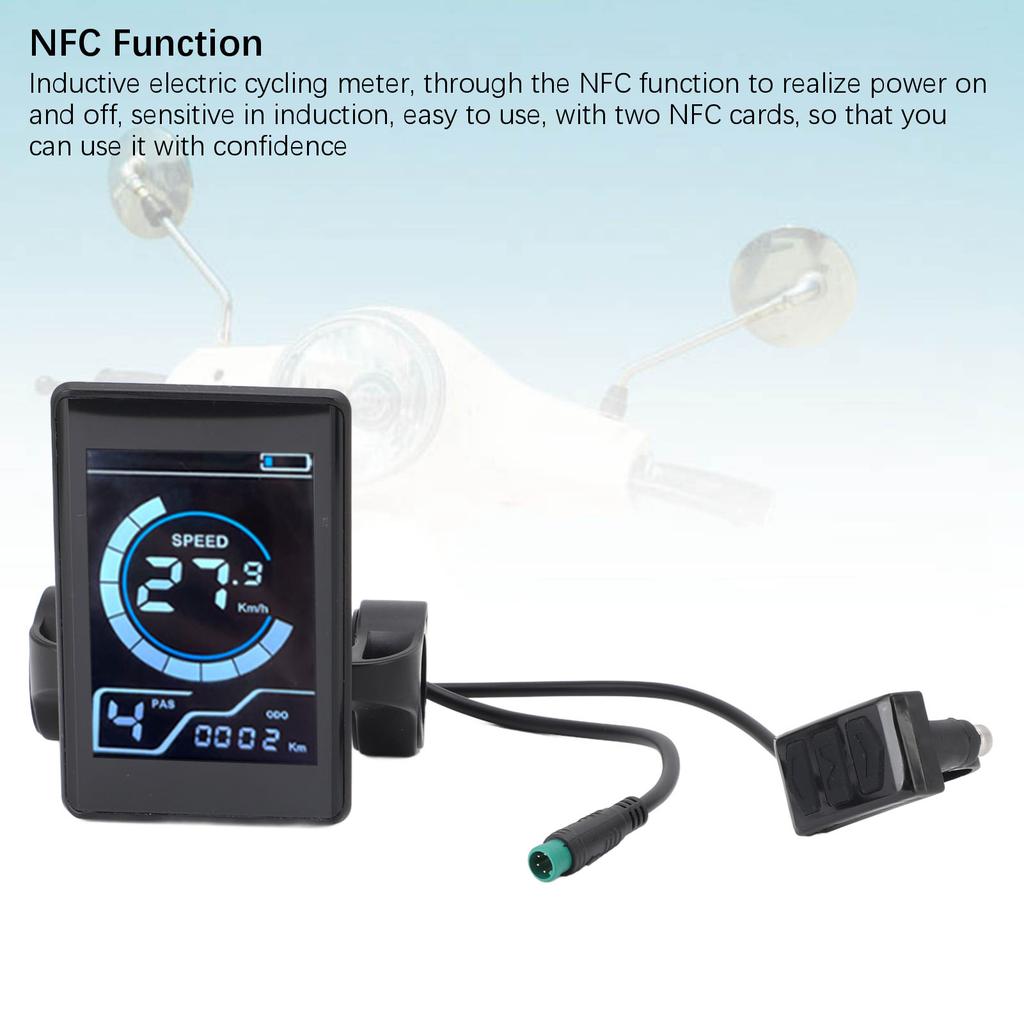 Велосипедный дисплейный метр ЖК-панель управления NFC индукционный дизайн простая установка с 2 картами для велосипедов и самокатов