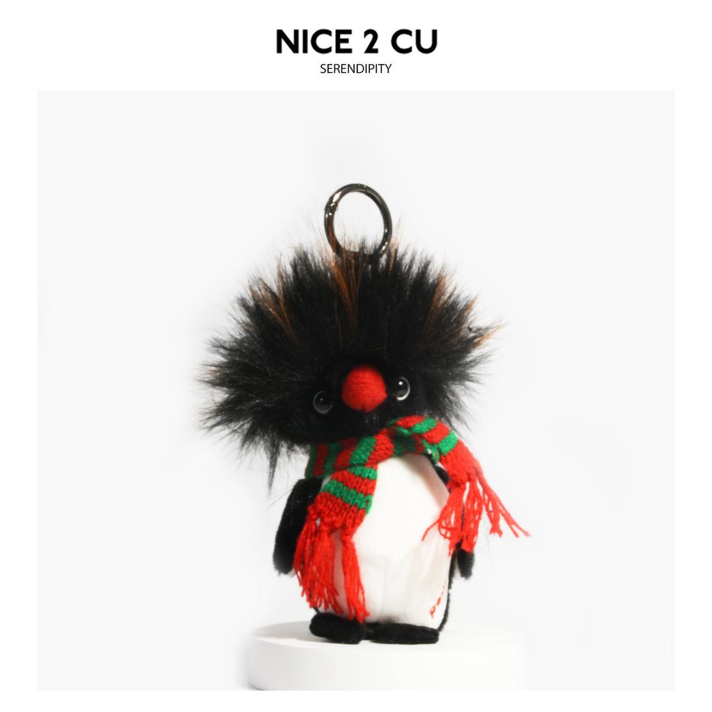 Cute Frizzy Hair Scarf Penguin Fun Backpack Pendant Multiple Styles Doll Keychain Decoration Plaything Animation Periphery Surprise Present