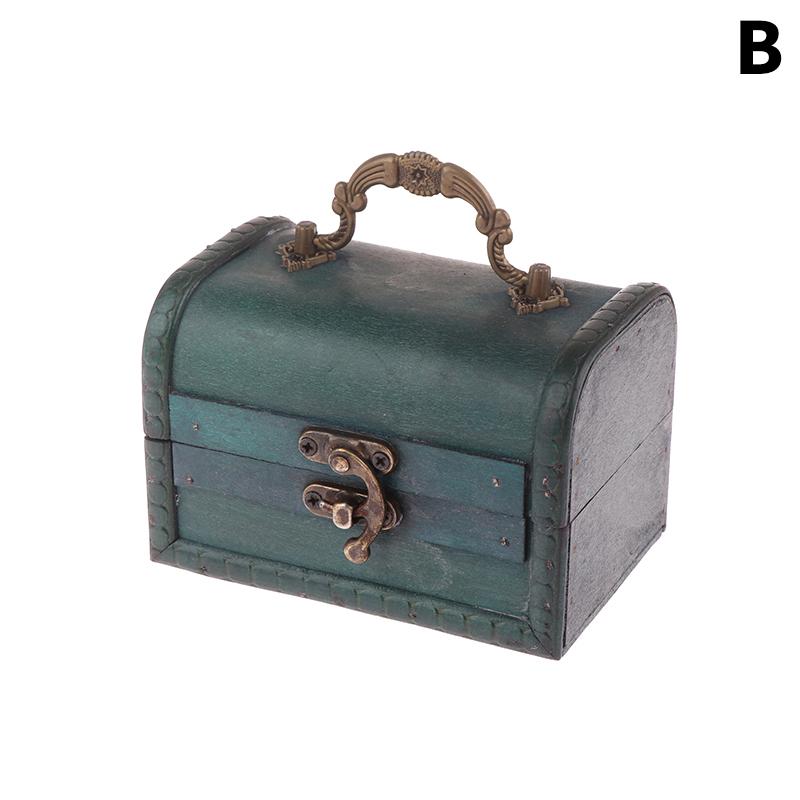 Ретро-деревянная шкатулка для хранения ожерелий, сережек, ювелирных изделий, запирающаяся паролем, коробка для хранения ключей, открывающаяся с помощью ключа, деревянная зелено-коричневая коробка с замком