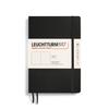 Leuchtturm A5 Officially Imported Notebook, Plain, Softcover, Black, 318651,