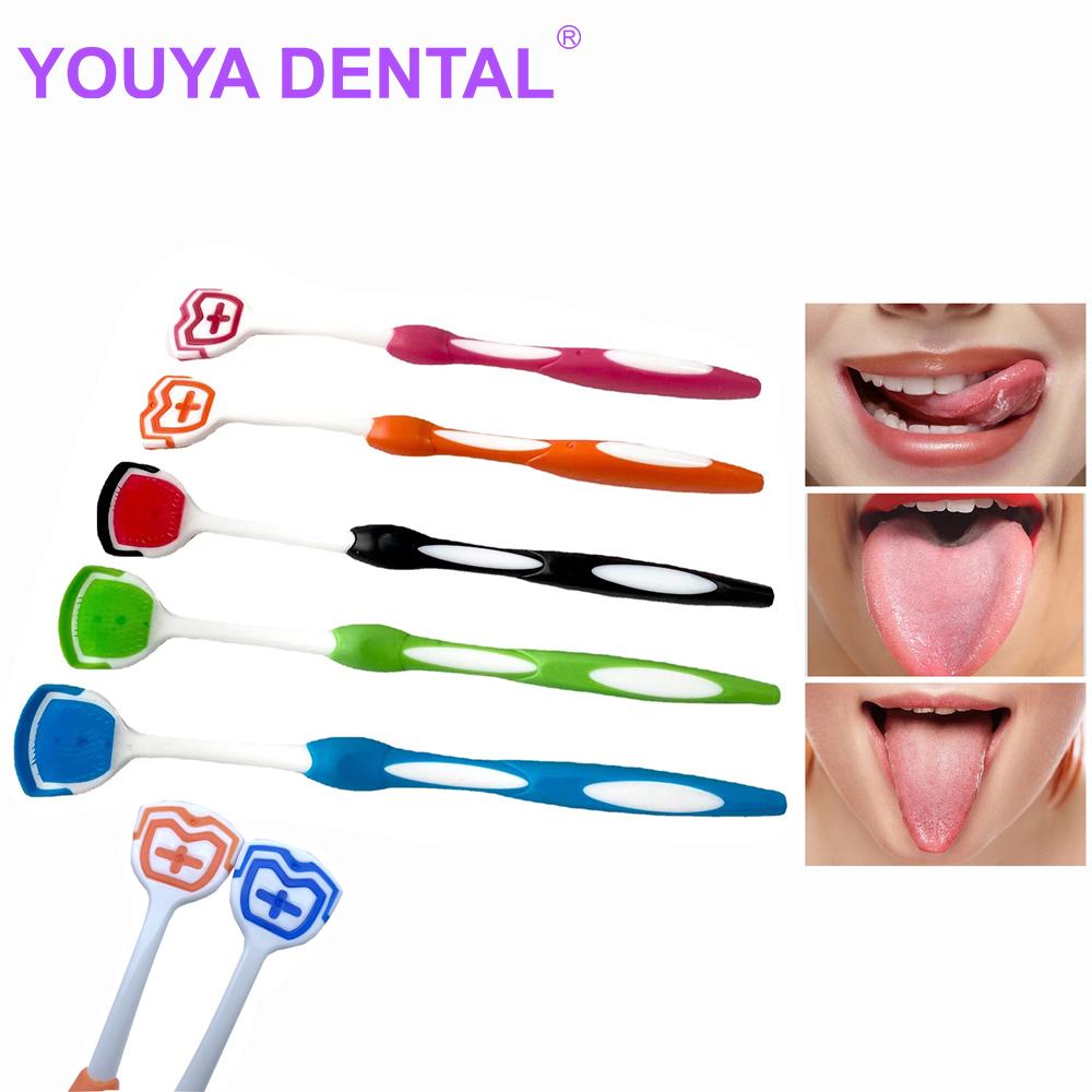 1Pc Silicone Tongue Scraper Oral Cleaner Brush Fresh Breath Oral Care Cleaning Tongue Coating Oral Hygiene Care Tools Clean Tong