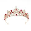New Bridal Crown Tiara Water Drop Diamond Female Adult Princess Beauty Pageant Crown Wedding Gauze Hair Accessories