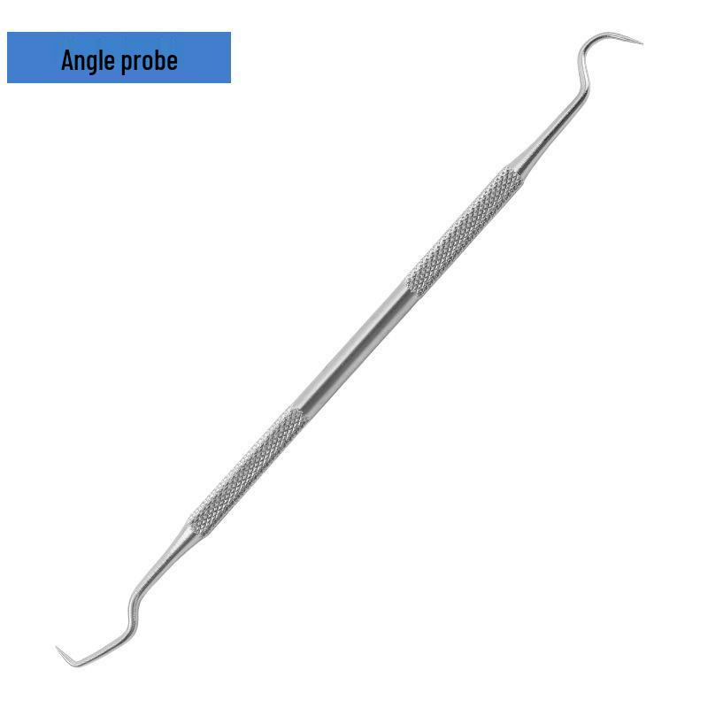 Набор стоматологических инструментов из нержавеющей стали: Оральный эндоскоп, Зонд, Зубочистка, Очиститель полости рта, Удалитель пятен и зубного камня.