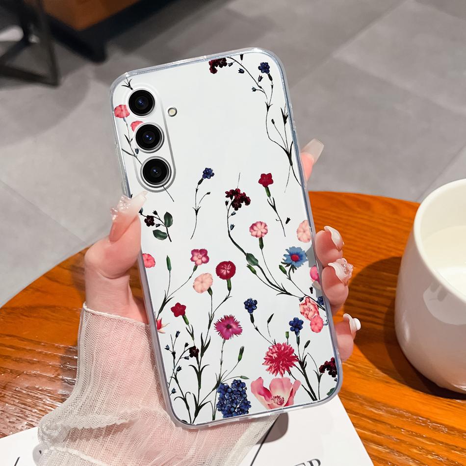 Чехол для телефона Samsung Galaxy S24 Plus Ultra Креативный Мягкий ТПУ Силикон Прозрачный Защита от падений Специальная задняя крышка Для Samsung S 24 Capa