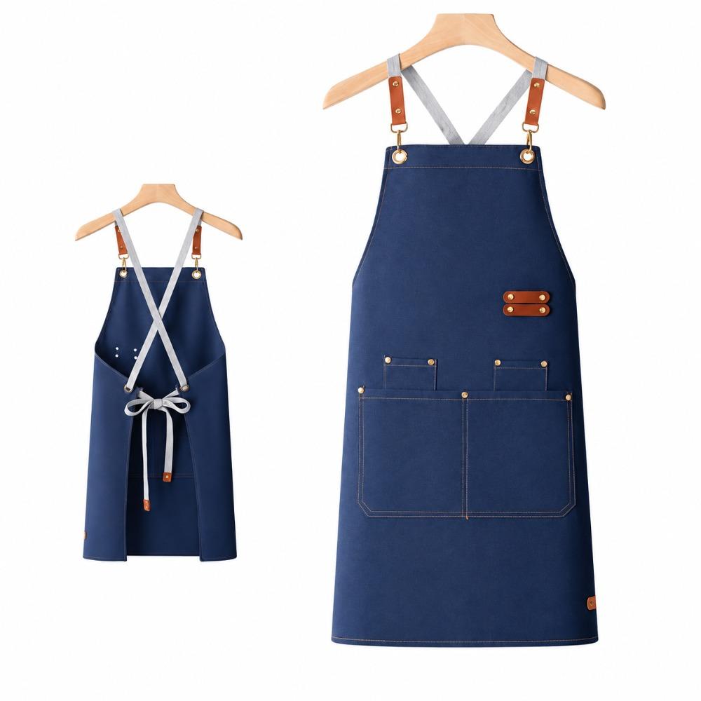 Oil Resistant Canvas Apron Adjustable Straps Cooking Apron Gifts Restaurant Apron Restaurant Work