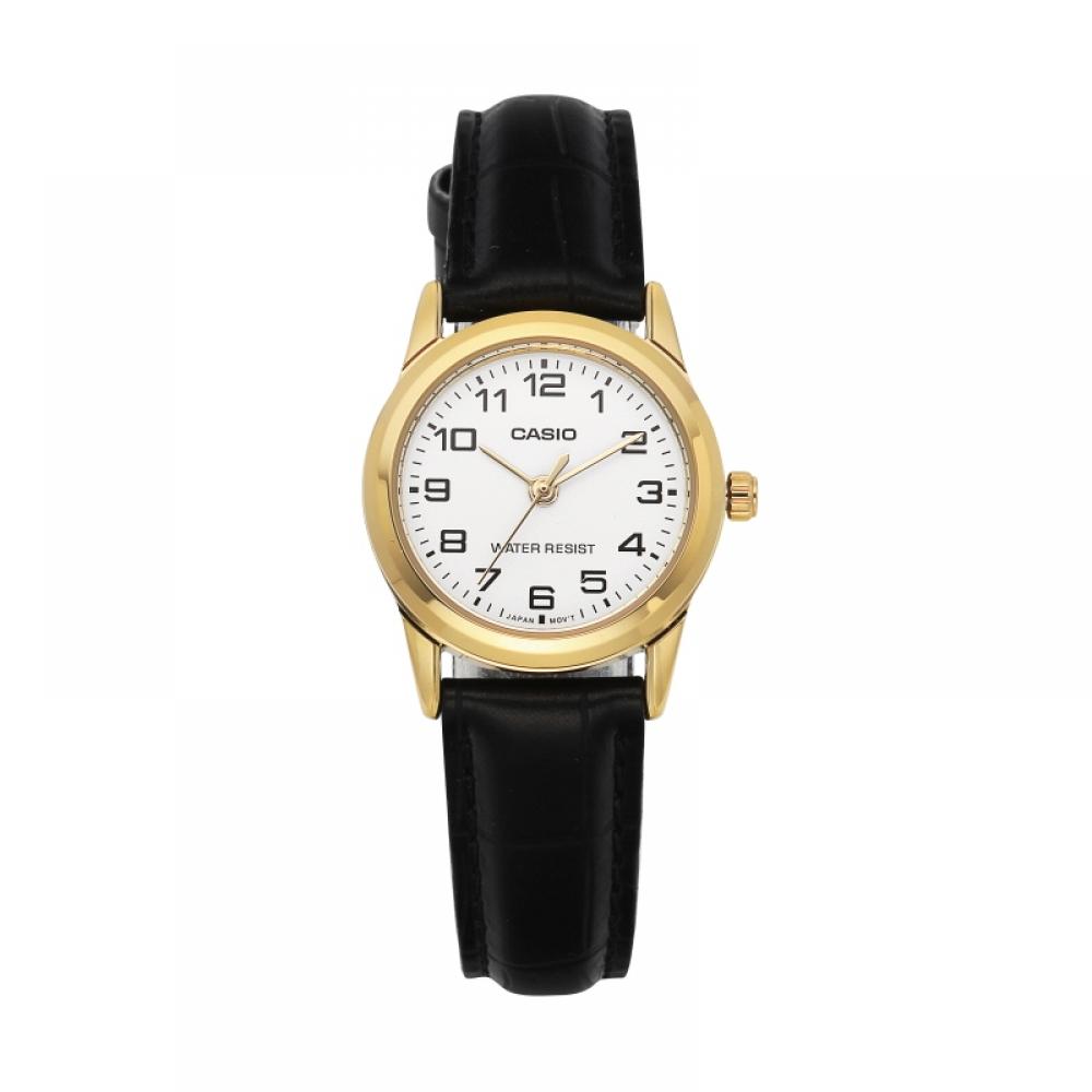 Casio Ltp V001gl 7budf Ltp V001gl 7b Analog Sat Student Women S Leather Watch