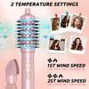 3 in 1 Curl Brush Heat Brush, 200 Millions Negative Ionic Hair Styler, Hair Dryer Set with 38/50MM Thermal Brush & Dryer, (Pink)