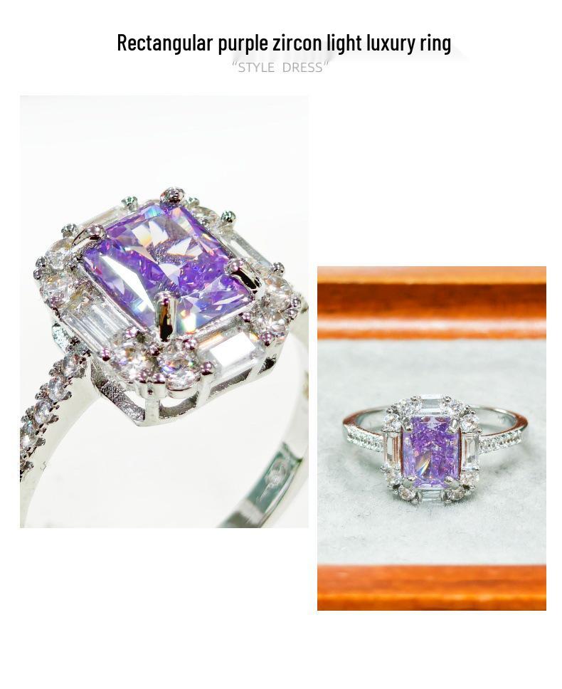 Gessen Jewelry Роскошное прямоугольное кольцо с инкрустацией бриллиантами