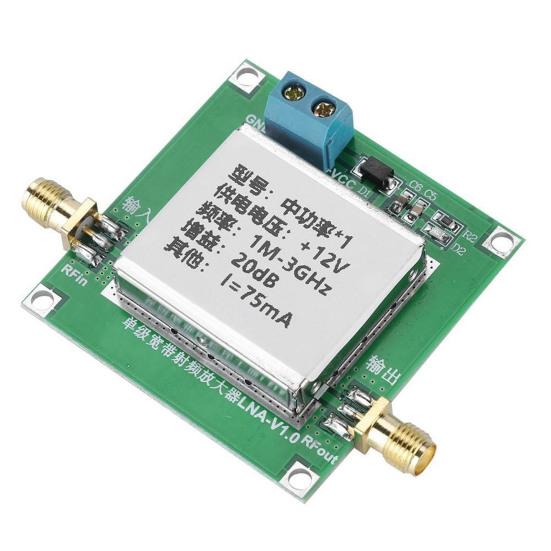 Малошумящий ВЧ-усилитель 3 ГГц Широкополосный 1 МГц-3 ГГц 2 дБ/0,5 ГГц Коэффициент усиления Широкий диапазон