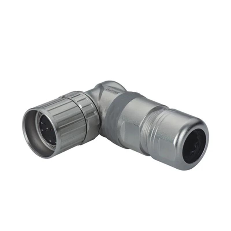 WEIPU M23 Signal Connector 9 12 17 19 Pin Female Male Plug Socket Adapter Metial Crimp Termination waterproof Connector IP67