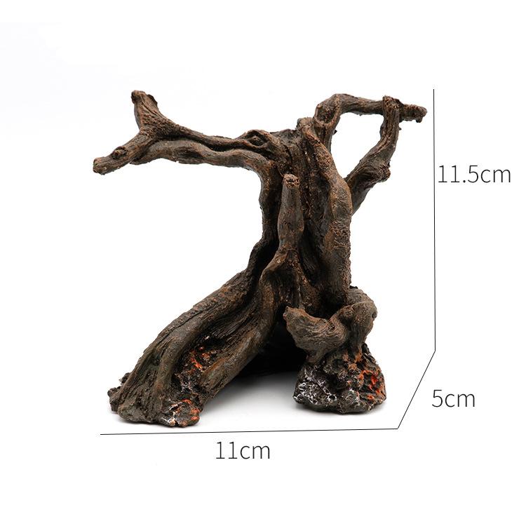 Aquarium Resin Woods Ornaments Fish Tank Decoration Accessories Sink Wood Tree Fishbowl Jellyfish Carp Reptile Animals