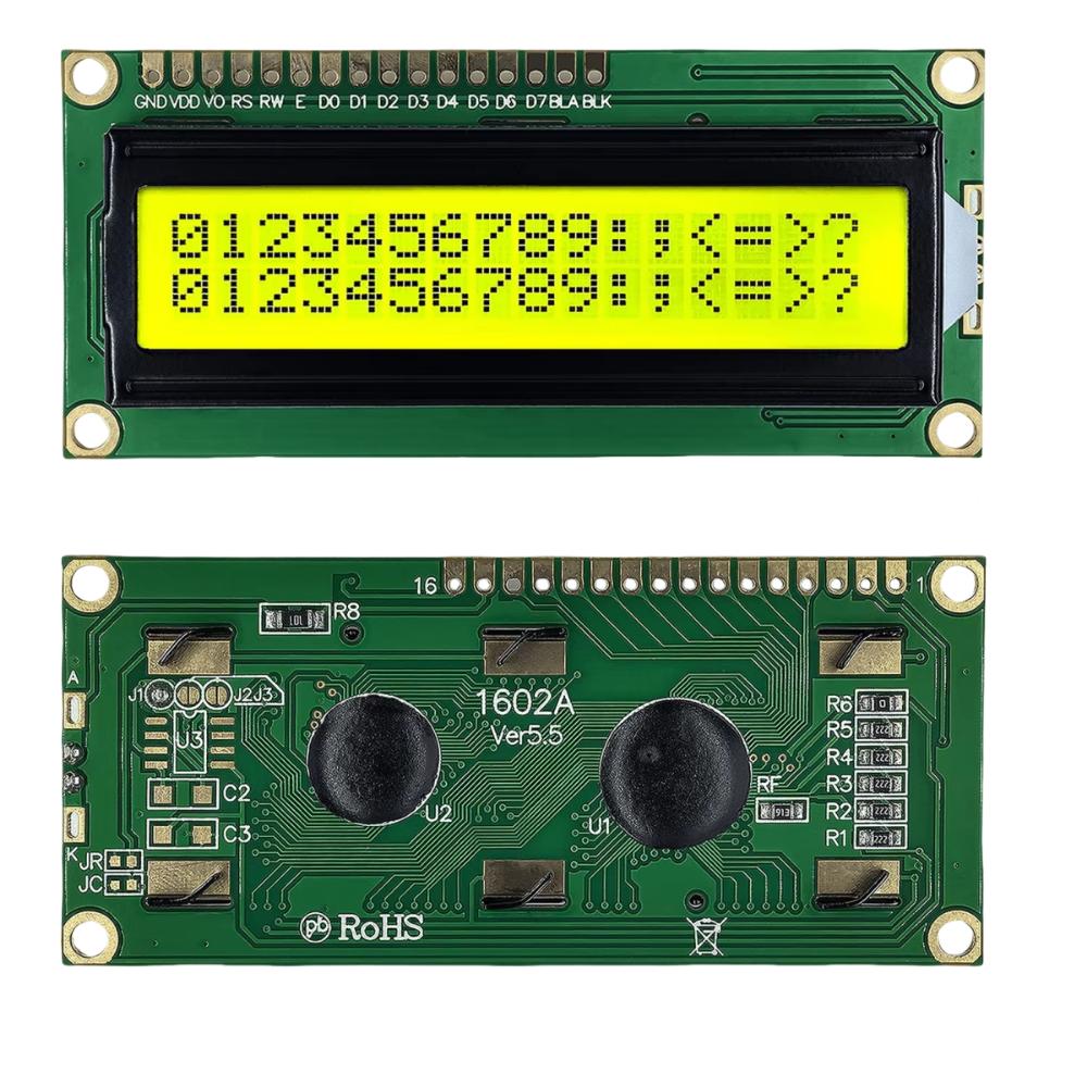 5V Operation IIC LCD Display Yellow Green Screen PCF8574 Interface I2C Adapter Electronic Projects