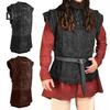Men Medieval Punk Vest Vikings Cosplay Archer Costume Adult Chest Armor Larp Outfit Jerkin Coat Halloween Men Hunting Vest Pirate Waistcoat Men
