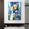 Fate Stay Night Япония аниме постер с фильмами Kawaii Холст Картина Настенная картина для детей Гостиная Украшение дома
