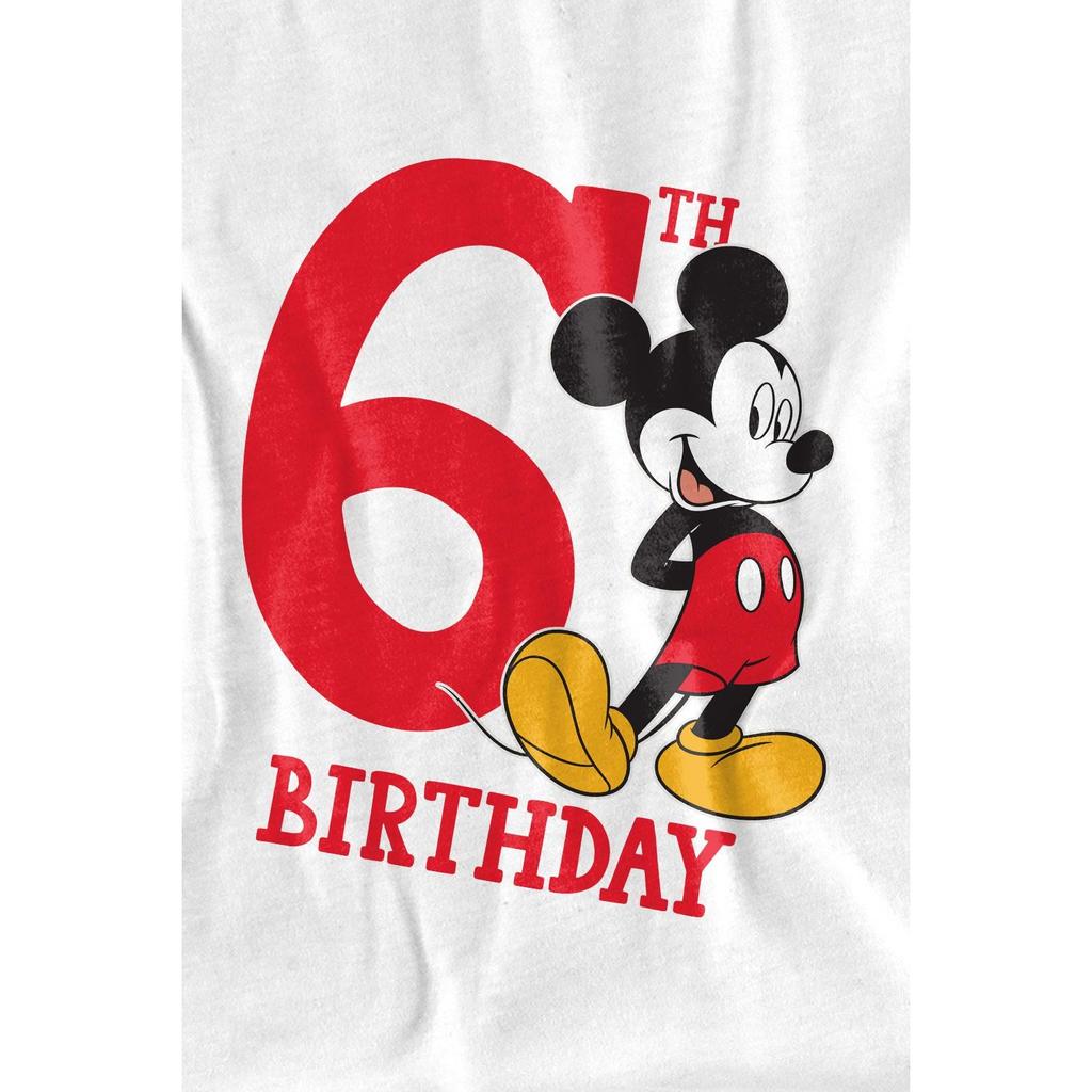 Disney Childrens/Kids Mickey Mouse 6th Birthday T-Shirt