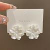 White Flowers Stud Earrings for Women Jewelry Accessories
