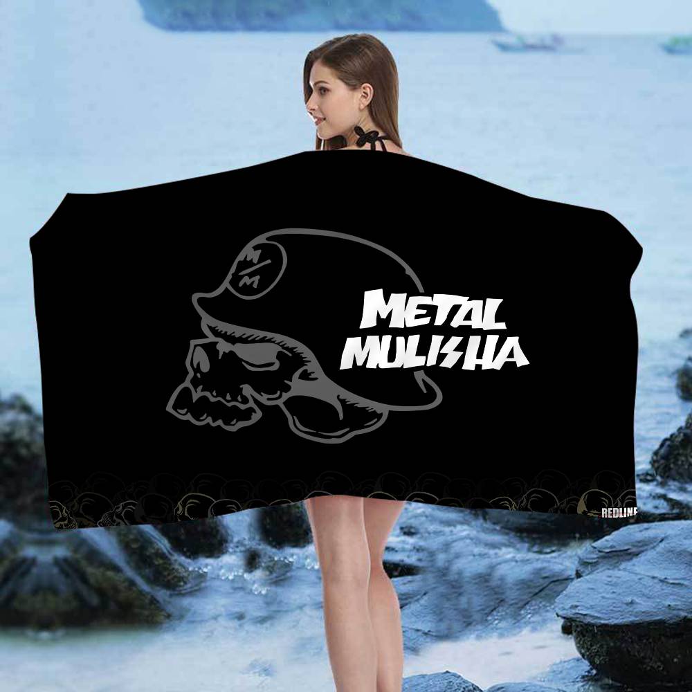 M-Metal M-Mulisha Микрофибровое одеяло Быстросохнущие пляжные полотенца Большой размер с принтом Супервпитывающее полотенце-одеяло для бассейна