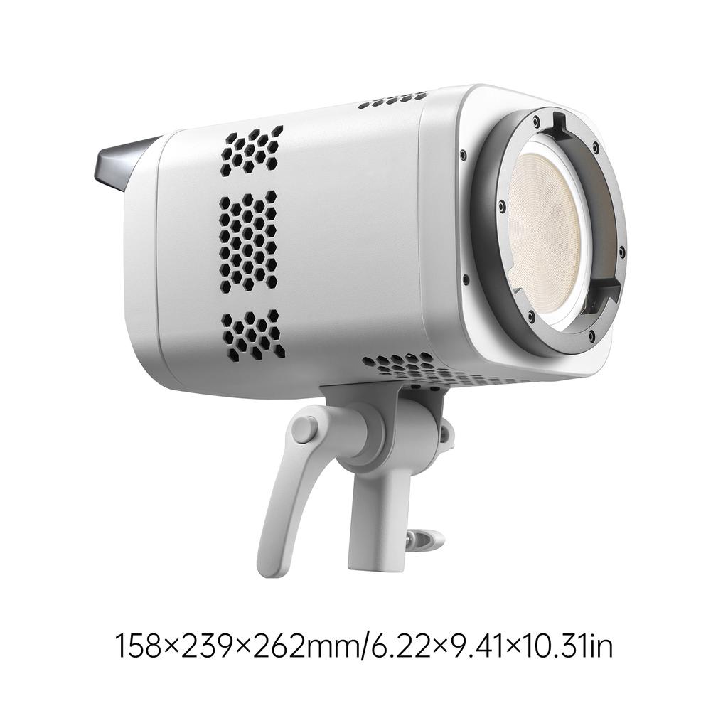 Фотостудийный LED-светильник LE200D COB 220 Вт, управление DMX Bluetooth, цветовая температура 5600K, сопряжение NFC, охлаждающий вентилятор для