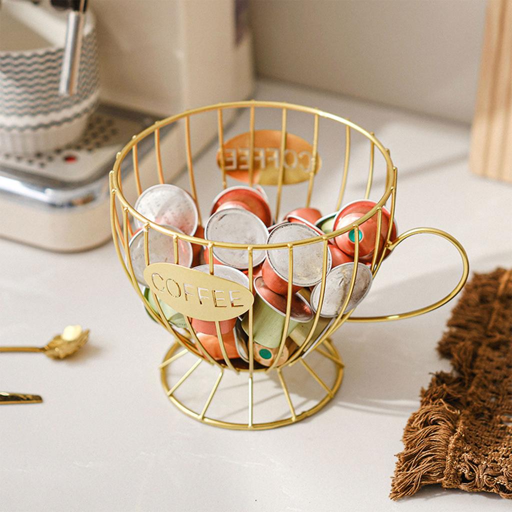 Universal Coffee Mug Holder Metal Wire Coffee Cup Shape Storage Rack Stylish Modern Coffee Organizer Rack for Home Hotel