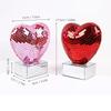 Red/Pink Color Mirror Surface Ornament Romantic Valentines Day Disco Ball  Party Decoration