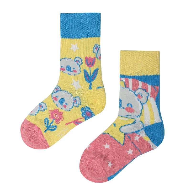 AB Новые детские носки в стиле родитель-ребенок для мальчиков и девочек, красочные, милые, мультяшные, модные, спортивные, детские, средней длины, хлопковые