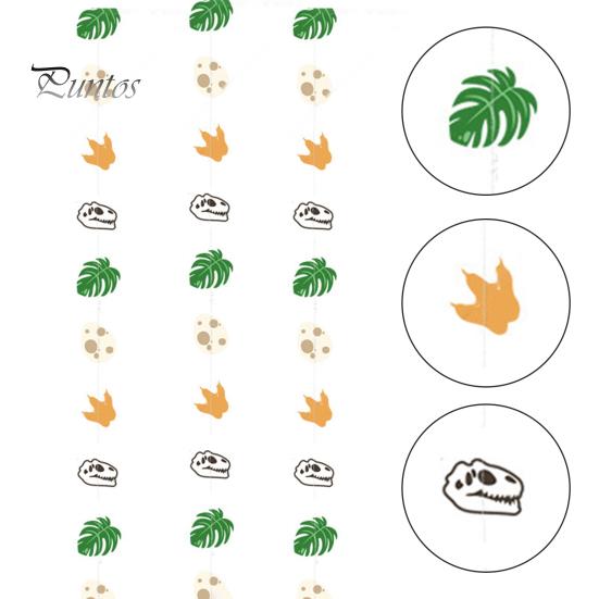 Украшения для вечеринки с динозаврами 2 м/3 м гирлянды с динозаврами фон подвесные баннерные гирлянды бумажные пальмовые листья гирлянда декор для мальчика тема джунглей день рождения