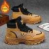 Men's Shoes Winter Velvet High-top Martin Boots Men's Tooling Shoes Versatile Thick-soled Thickened Warm Cotton Shoes Short Boots