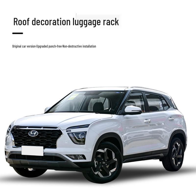 Пластиковый багажник на крышу Beijing Hyundai IX25 - На клейком креплении