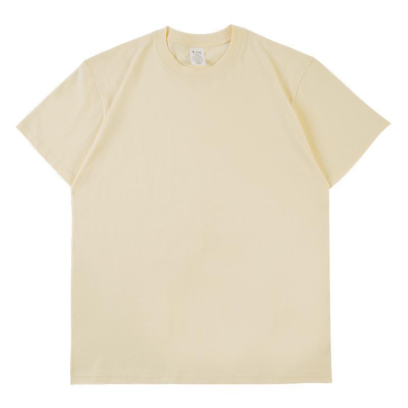 Pure Cotton T Shirts Women Men Solid Color Round Neck Short Sleeve Tee Casual Combed Cotton Unisex T-shirt