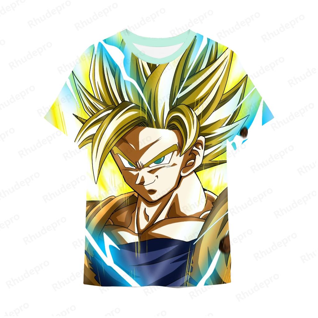 Goku New Dragon Ball T Shirts 2024 Men's T-shirt Tops Children's High Quality Clothing Vegeta Streetwear Fashion Hip Hop