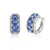 Серьги с застежкой из кианита синего цвета, элегантные металлические украшения из стерлингового серебра 925 пробы для женщин, хороший подарок