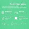 A4 Thermal Printer Paper 4 Roll, 8.3 inches Wide, Fax Paper, Compatible with PeriPage A40, M08F, MT810 and Other Portable Thermal Printers (4 Rolls |