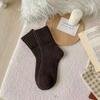 5 Pairs Winter Thickened Wool Socks Women's Breathable Comfortable Plush Low Tube Snow Socks Korean Warm Cashmere Socks