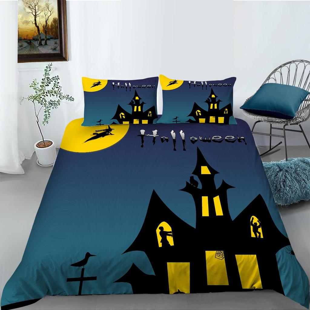 Наборы постельных принадлежностей на Хэллоуин, королевский размер, модный домашний текстиль, мягкое пододеяльник, комплект пододеяльников для детей-подростков