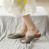 Fashion Women Soft-sole Embroidered Half Slippers Luxury Slippers Women Flats Casual Sandals Designer Summer New Flip Flops Dress Slides