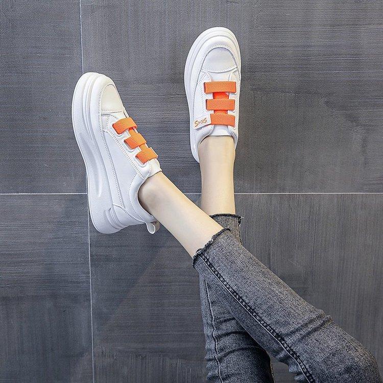 Velcro Little White Shoes Women's Versatile 2025 Spring and Summer New Women's Shoes Street Shot Thick-soled Leather Single Shoes Flat-soled Women'