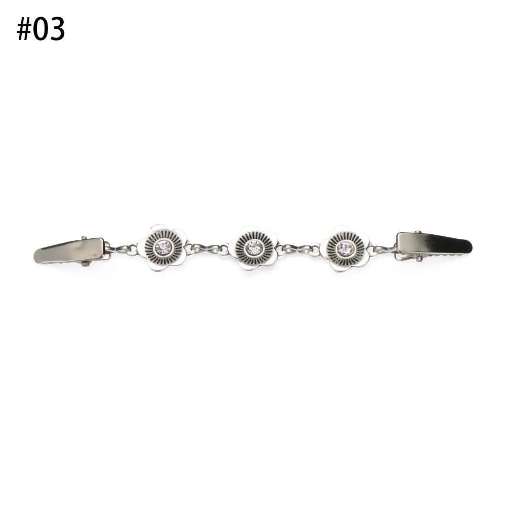 1PC Vintage Shawl Brooch Rhinestone Flower Patterns Duck Clip Clasps Cardigan Sweater Scarf Blouse Collar Clips Pins For Ladies