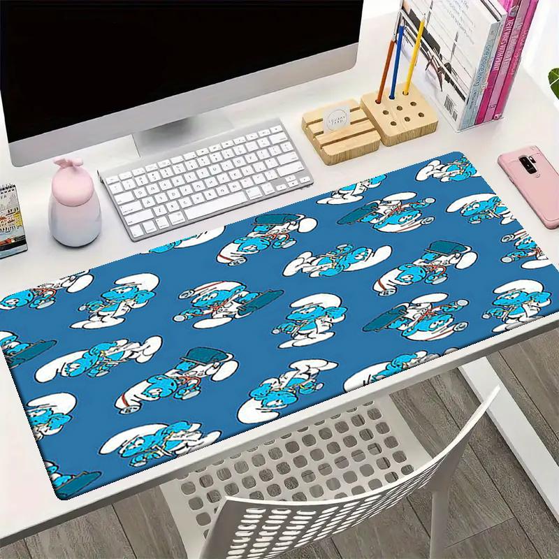 The Smurfs Theme Mouse Pad, Non Slip Rubber Base, Multifunctional Office & Home Decor, Perfect for Workspace Personalization.