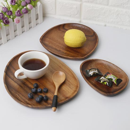 Деревянный поднос, универсальный деревенский деревянный сервировочный поднос, центральная часть стола, тарелка с фруктами для украшения дома, фермерского дома