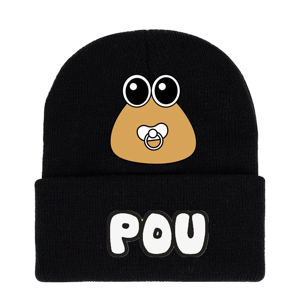 Pou Мой Питомец Инопланетянин Вязаная Шапка Акриловая Теплая Зимняя Шапка Для Взрослых Унисекс Снаряжение для Холодной Погоды