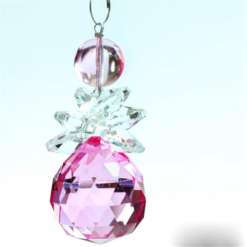 Хрустальный ангел, подвесной красивый цветной хрустальный цветок, кулон, украшения, восьмиугольный
