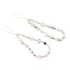 Y2K Silver Phone Lanyard Clear Star Beads Phone Chain Cell Phone Strap  Bracelet Keychain