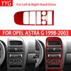 Декоративная наклейка на панель центральной консоли Для Opel Astra G 1998 1999 2000 2001 2002 2003 Карбоновое волокно Автомобильные аксессуары