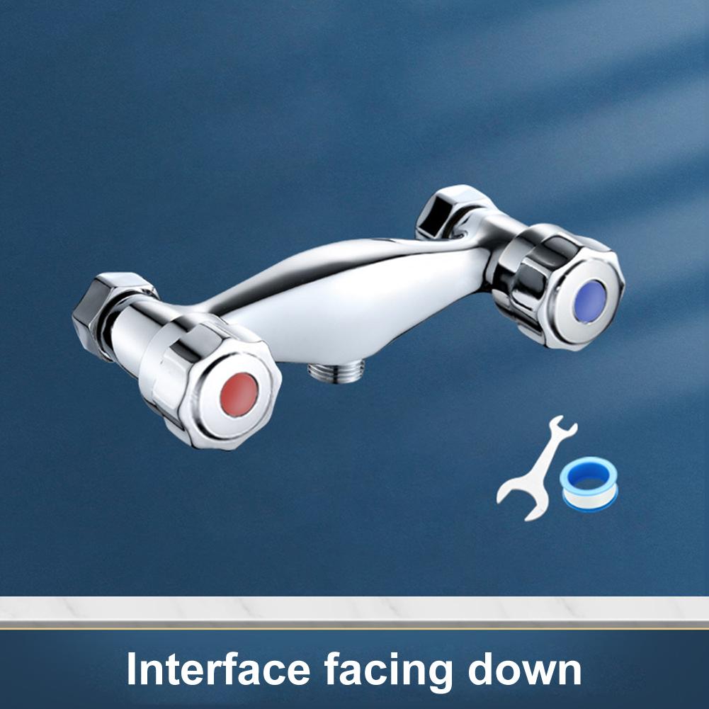 Смеситель с двойным переключателем, душевой смеситель, горячее и холодное, двойное управление, настенный смесительный клапан, клапан смесителя для ванной комнаты