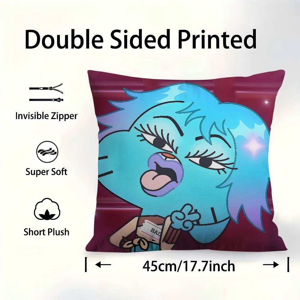 The Amazing World Of Gumballs Pillow Cover Design Cushion Cover Decor Holiday Decorati