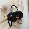 Contrast Color Handbag Women's Bag 2024 New Fashion Retro Saddle Bag Versatile Shoulder Crossbody Bag