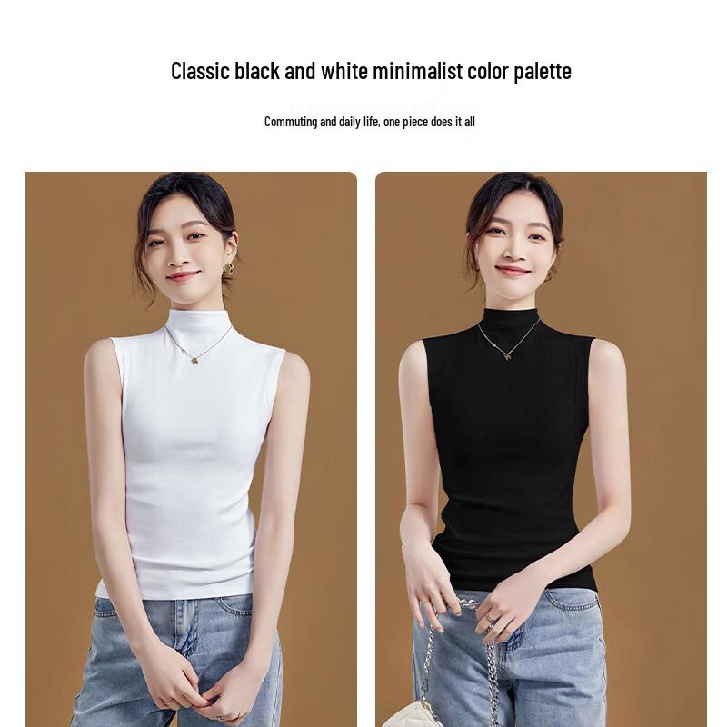 Базовая топ-майка La Chapelle с рубчиком и воротником-стойкой без рукавов