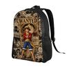 Рюкзак One Piece с Луффи Туристические рюкзаки Женская модная школьная сумка Рюкзак с индивидуальным рисунком